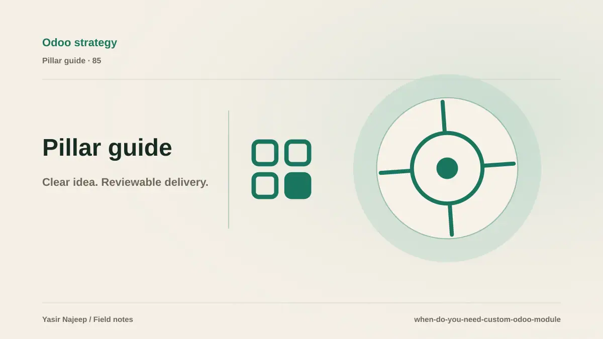 When do you actually need a custom Odoo module?